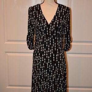 IZ Byer Wrap Around Dress with 3/4 Length Sleeves